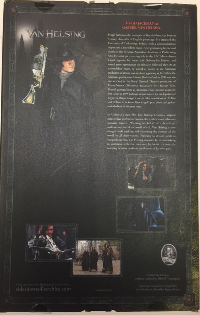 Sideshow Collectibles Van Helsing Doll - Sideshow Collectibles (Cult Classics) action figure collectible [Barcode 747720201675] - Main Image 2