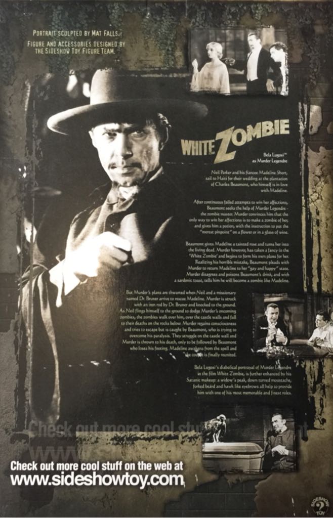 White Zombie - Bella Lugosi-Sideshow Collectibles - Side Show action figure collectible [Barcode 747720201699] - Main Image 2