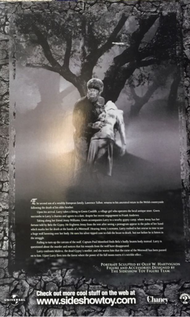 Monsters The Wolfman Silver Screen - Sideshow Toy action figure collectible [Barcode 747720201743] - Main Image 2