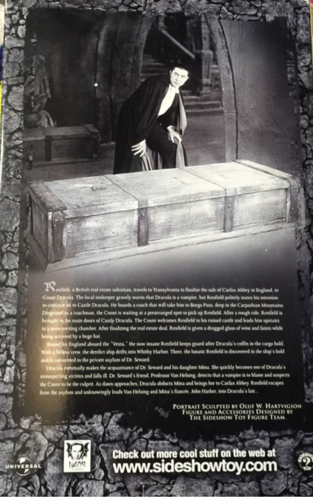 Monsters Dracula - Bela Lugosi - Silver Screen - Sideshow Toy action figure collectible [Barcode 747720201804] - Main Image 2