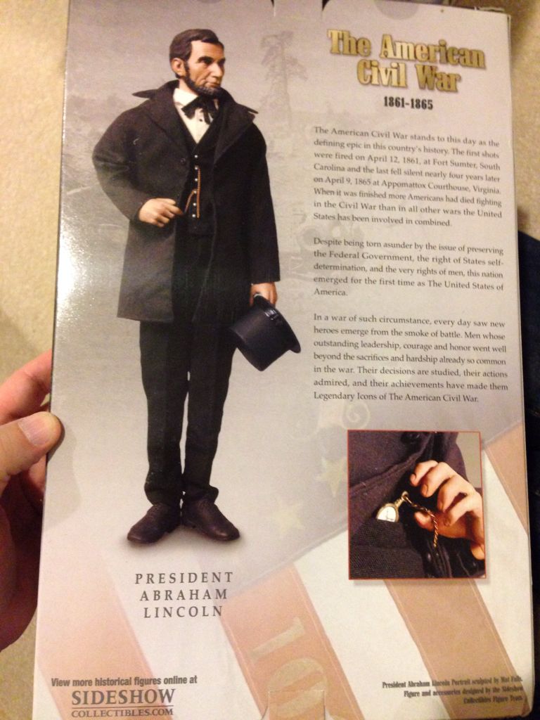 Abraham Lincoln - Sideshow Collectibles action figure collectible [Barcode 747720206229] - Main Image 2