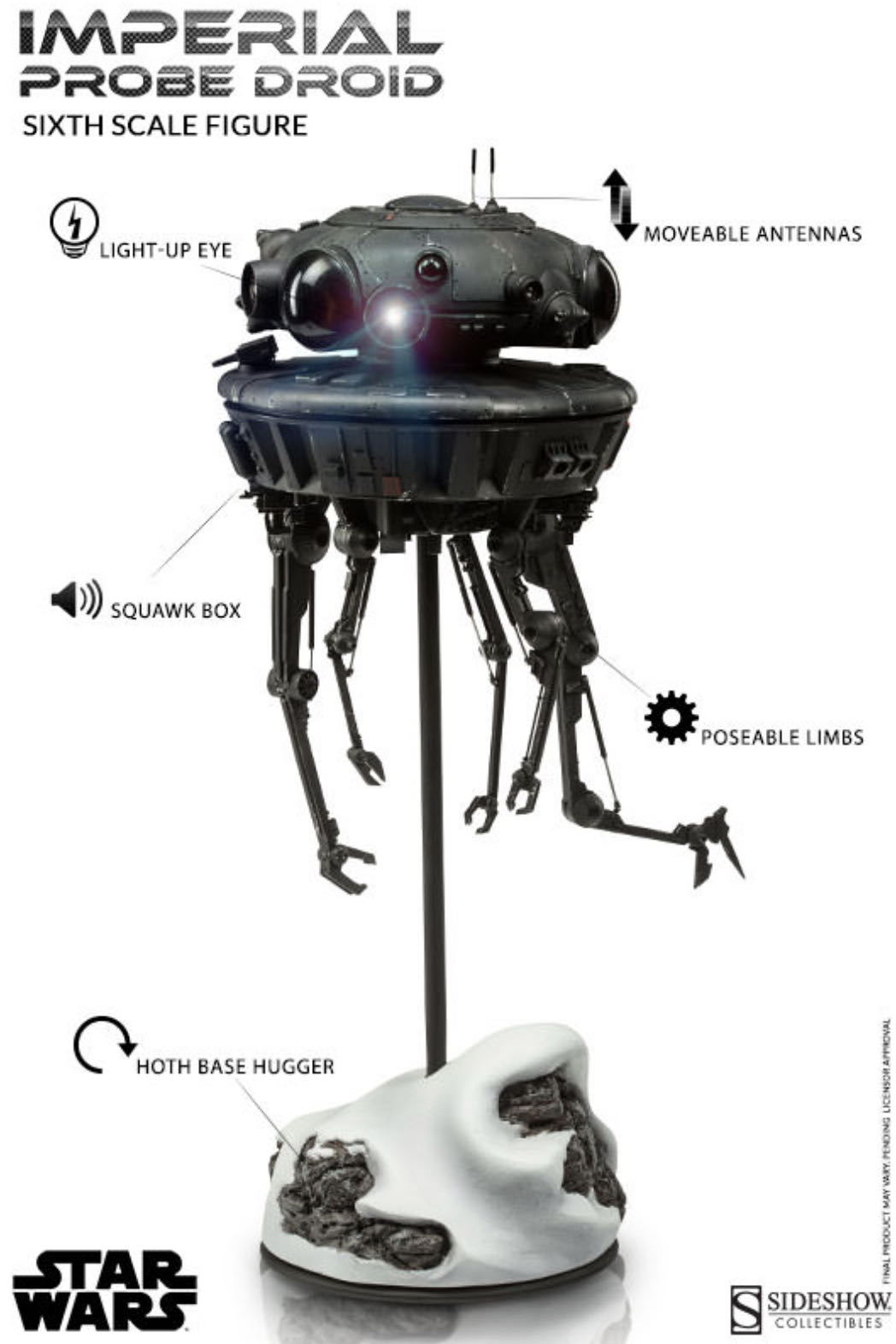 Imperial Probe Droid - Sideshow Collectibles (Star Wars) action figure collectible [Barcode 747720214576] - Main Image 2