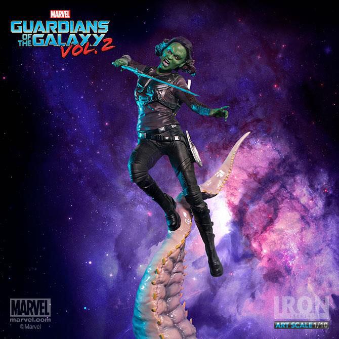 Gamora. Marvel Guardians Of The Galaxy Vol. 2. Iron Studios. - Iron Studios (Marvel Guardians Of The Galaxy Vol. 2) action figure collectible [Barcode 751320300737] - Main Image 2