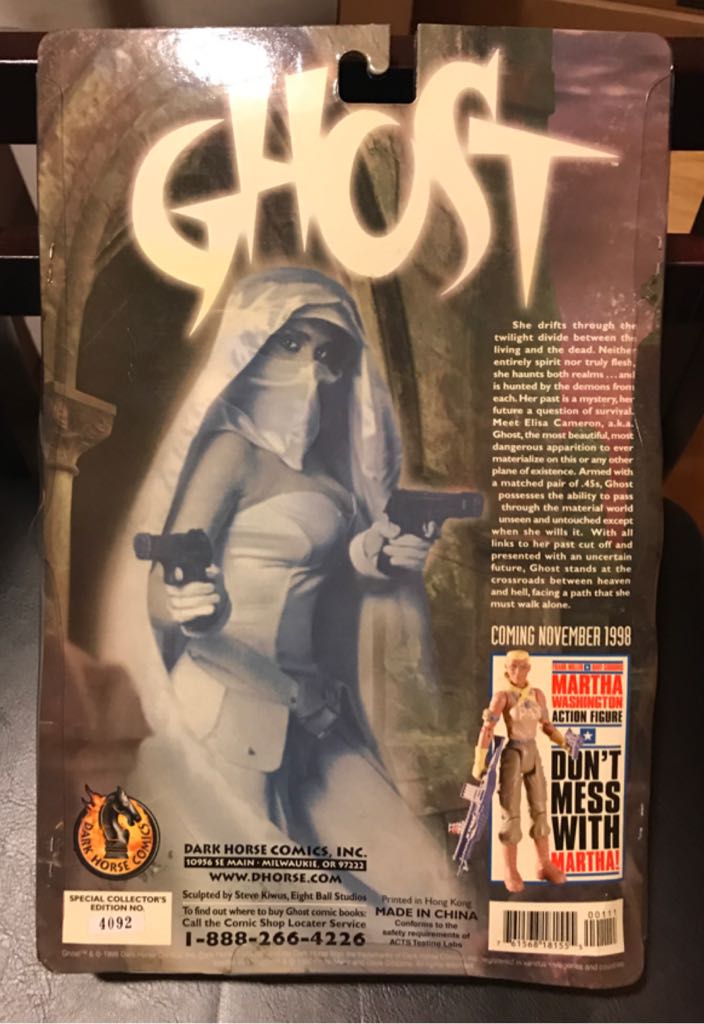 Ghost (Chrome)  (Dark Horse: 6”) action figure collectible [Barcode 761568181555] - Main Image 2