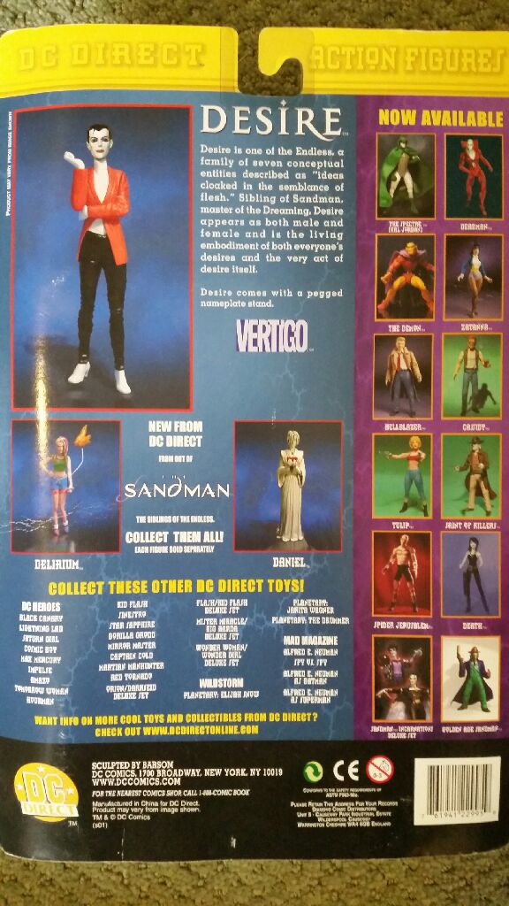 Sandman: Desire - DC Direct (DC Vertigo) action figure collectible [Barcode 761941229959] - Main Image 2