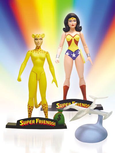 Super Friends! Wonder Woman & Cheetah Deluxe Action Figure Set - DC Direct (Super Friends!) action figure collectible [Barcode 761941236384] - Main Image 1