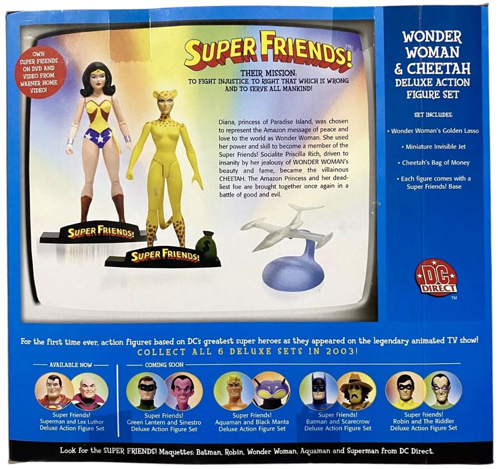 Super Friends! Wonder Woman & Cheetah Deluxe Action Figure Set - DC Direct (Super Friends!) action figure collectible [Barcode 761941236384] - Main Image 3