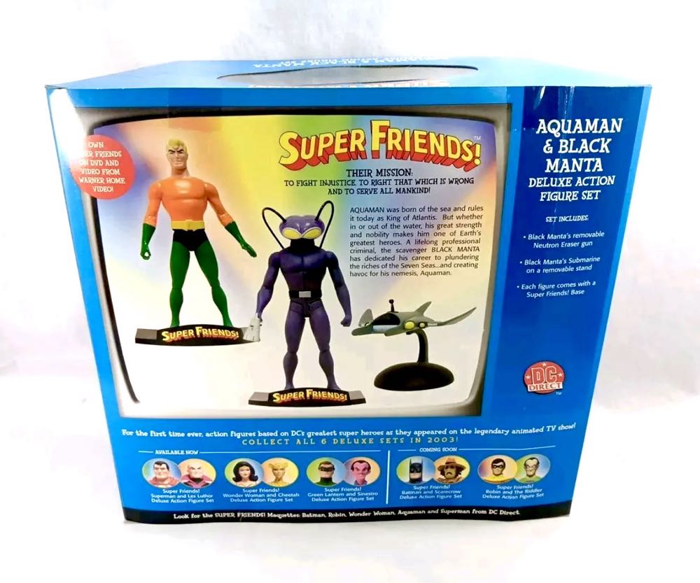 DC Direct Super Friends! Aquaman & Black Manta Deluxe Action Figure Set - DC Direct (DC Super Friends!) action figure collectible [Barcode 761941237480] - Main Image 3