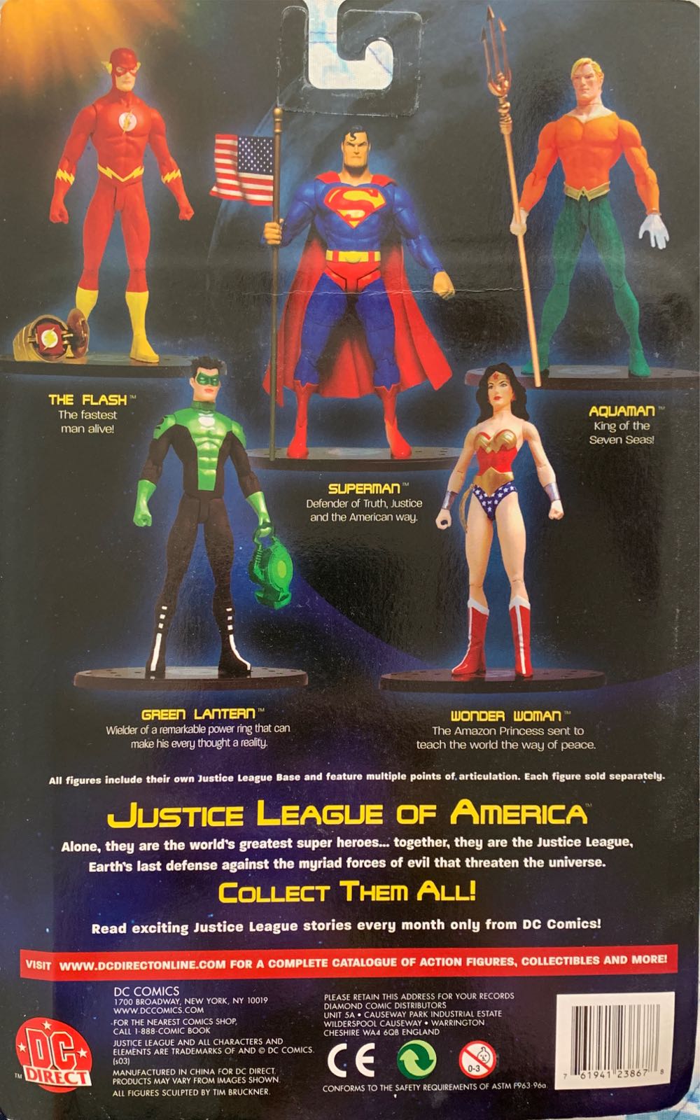 Superman - DC Direct (JLA Series 1) action figure collectible [Barcode 761941238678] - Main Image 3
