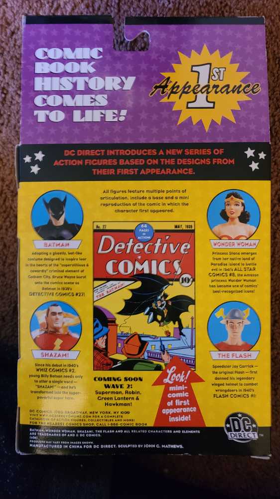 DC Direct First Appearance: Batman (from Detective Comics #27) Action Figure - DC Direct (DC 1st Appearance) action figure collectible [Barcode 761941240404] - Main Image 4