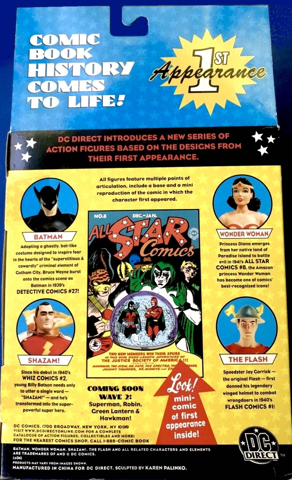 DC Direct First Appearance: Wonder Woman (from All Star Comics #8) Action Figure - DC Direct (DC 1st Appearance) action figure collectible [Barcode 761941240411] - Main Image 3