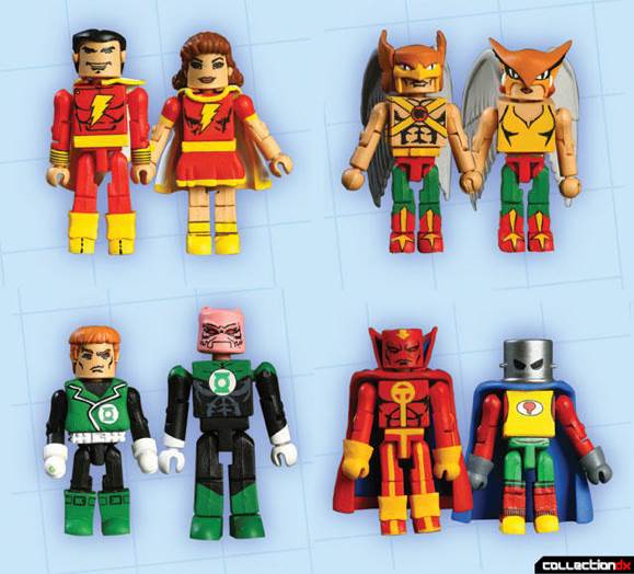 DC MiniMates 5 Hawkman & Hawkgirl - Art Asylum (DC Minimates) action figure collectible [Barcode 761941262840] - Main Image 2