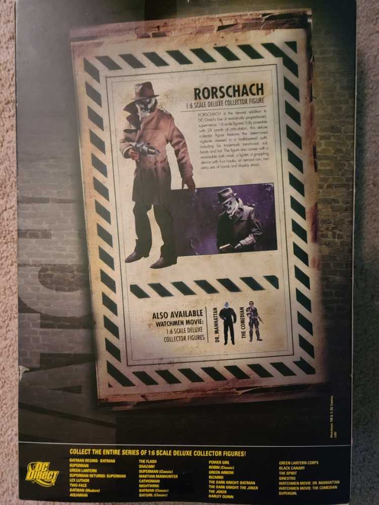 Watchmen Rorschach 1:6 Scale Deluxe Collector Figure - DC Direct (DC Universe) action figure collectible [Barcode 761941277554] - Main Image 3