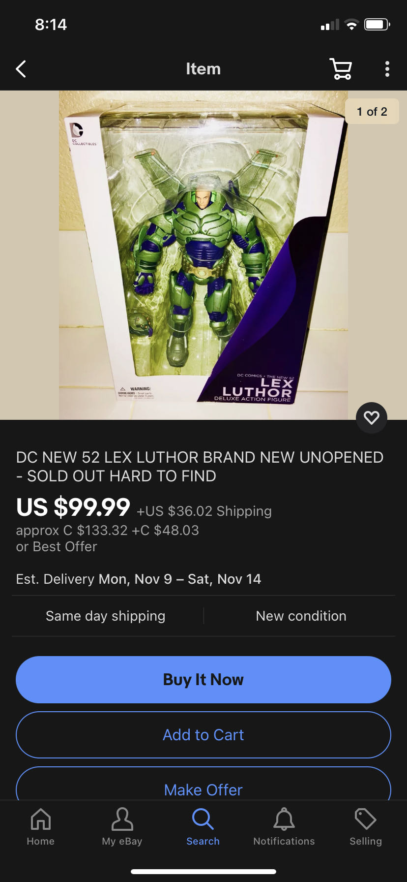 Lex Luthor New 52 Deluxe Power Suit - DC Collectibles (The New 52: Super Villains) action figure collectible [Barcode 761941319278] - Main Image 4