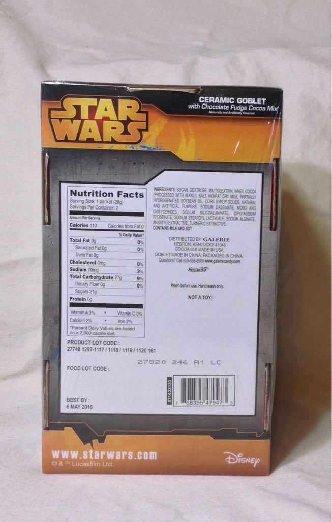 Star Wars Ceramic Goblet Chewbacca - Galerie Candy Company (Star Wars) action figure collectible [Barcode 768395479473] - Main Image 2