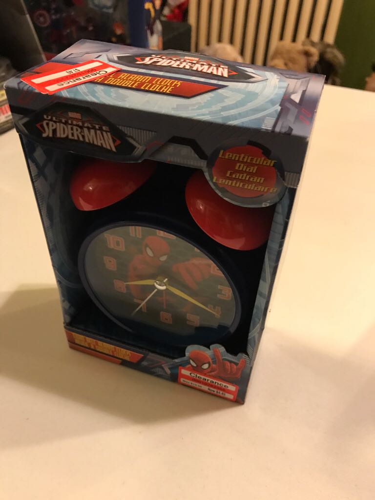 Spiderman Twin Bell Alarm Clock  action figure collectible [Barcode 772110021274] - Main Image 2