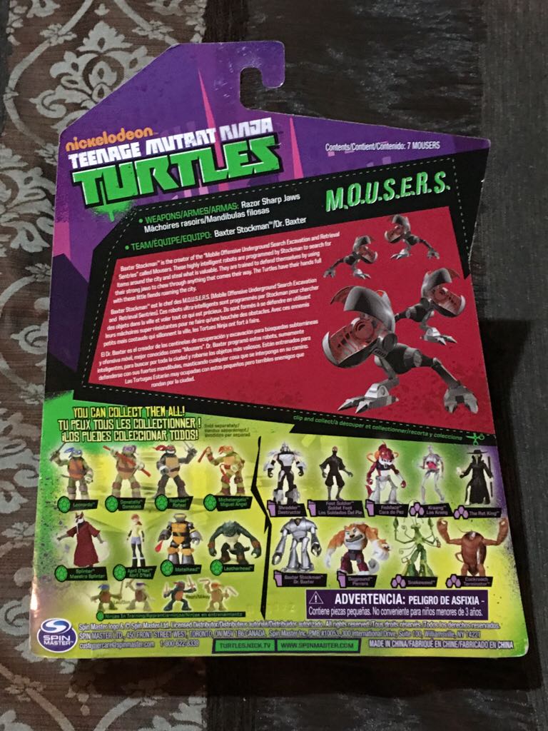 M.O.U.S.E.R.S. - Playmates Toys (Nickelodeon TMNT) action figure collectible [Barcode 778988059098] - Main Image 2