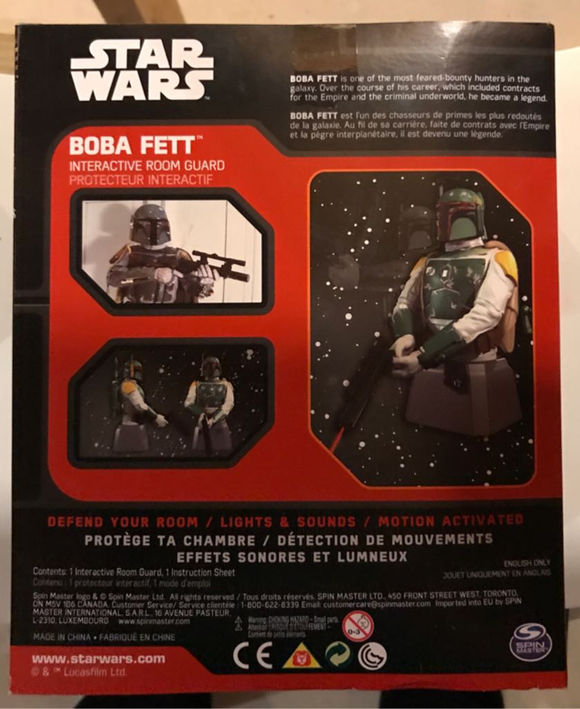 Star Wars: Boba Fett Star Wars Interactive Room Guard Motion Activated with Lights & Sound - Spin Master (Star Wars) action figure collectible [Barcode 778988116876] - Main Image 2