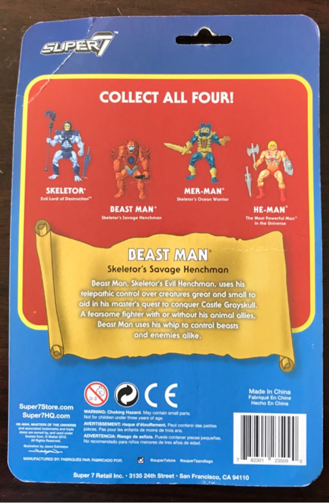 Beastman - Super 7 (Masters Of The Universe Super 7) action figure collectible [Barcode 782301235090] - Main Image 2