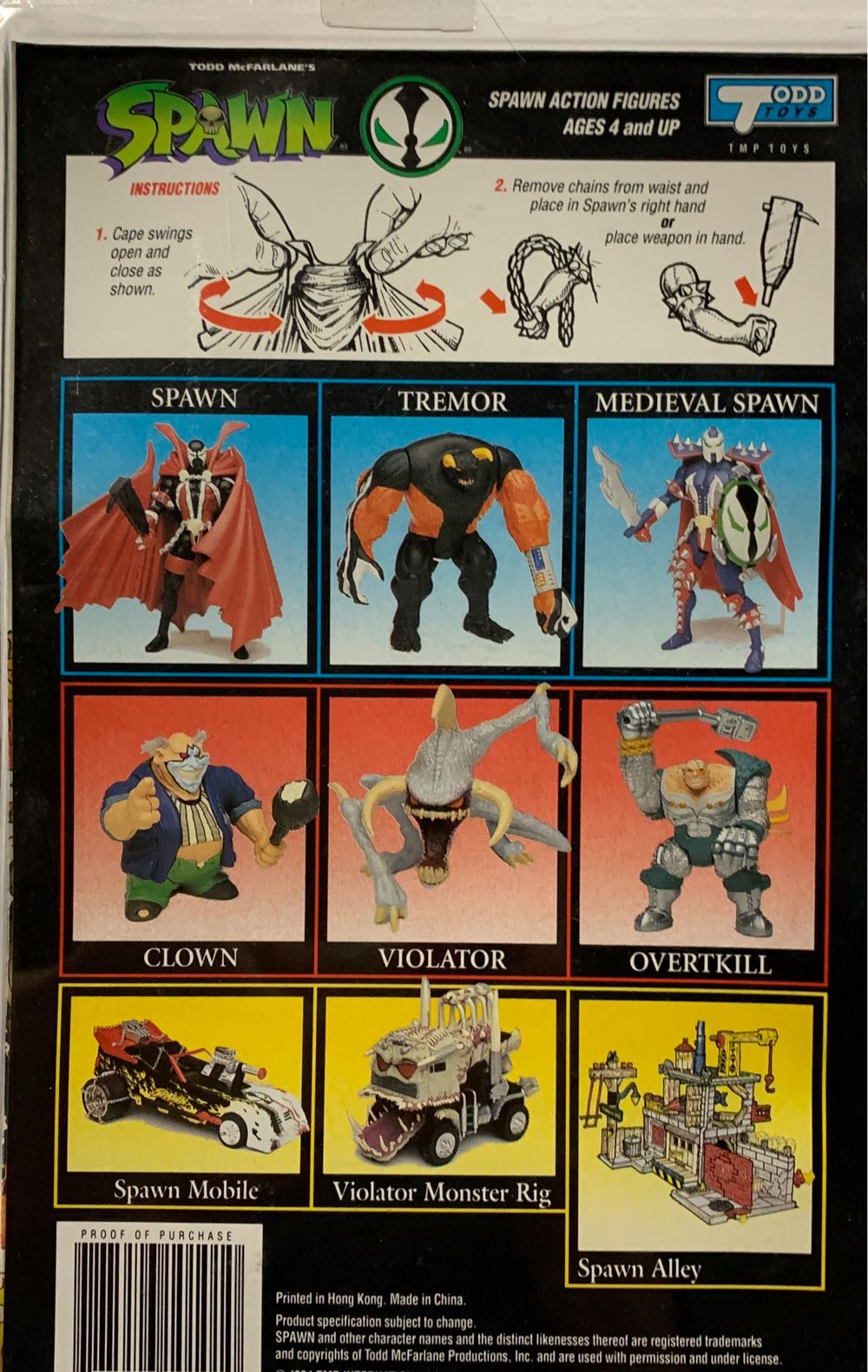 Spawn Spawn (No Mask) Poseable w/ Comic Book [787926101010] - Todd Toys (Spawn Series 1) action figure collectible [Barcode 787926101010] - Main Image 3