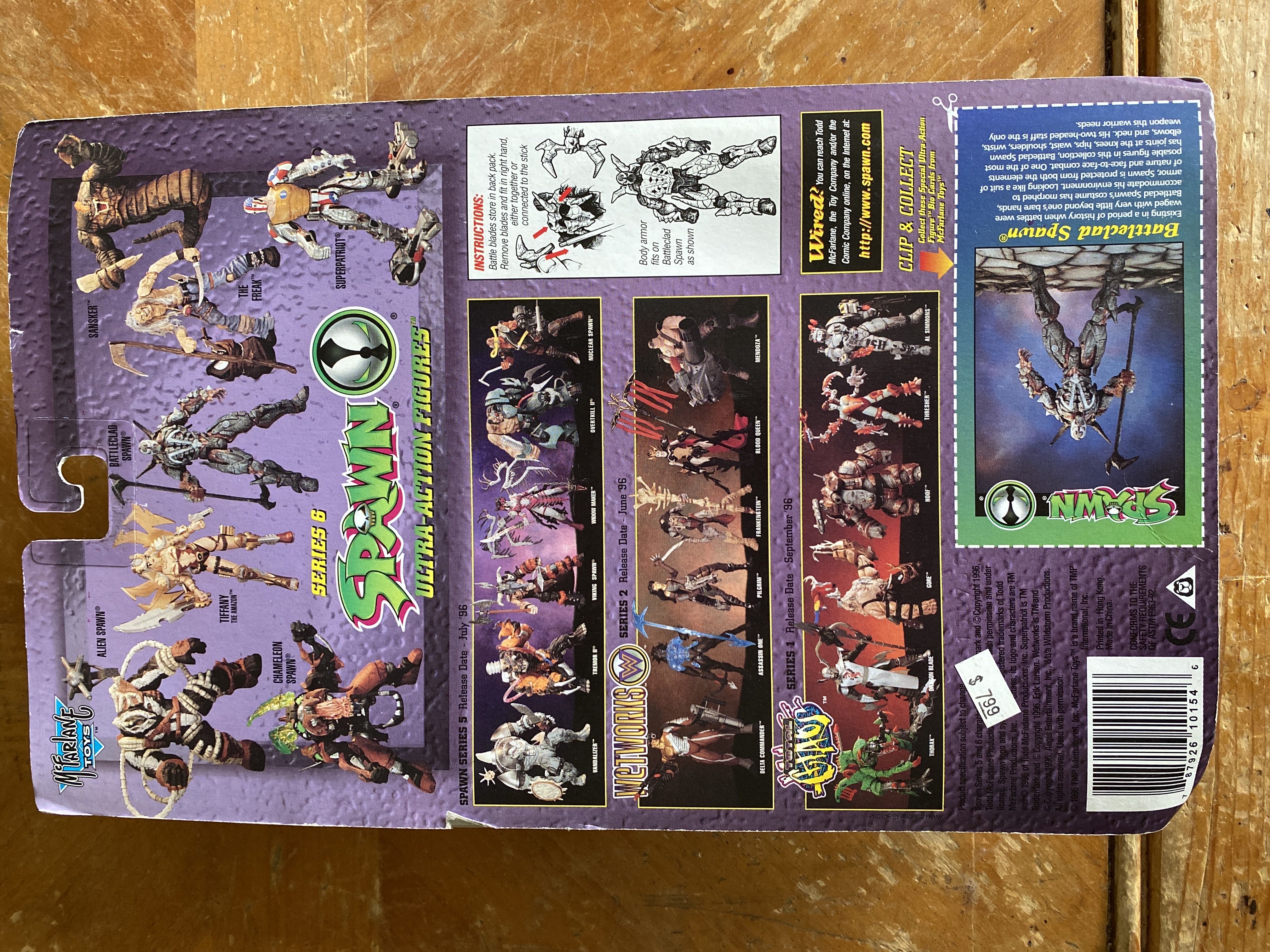 McFarlane Spawn Battlefield Spawn Variant Toy NIB NRFB O2 - McFarlane Toys (Battleclad Spawn) action figure collectible [Barcode 787926101546] - Main Image 2