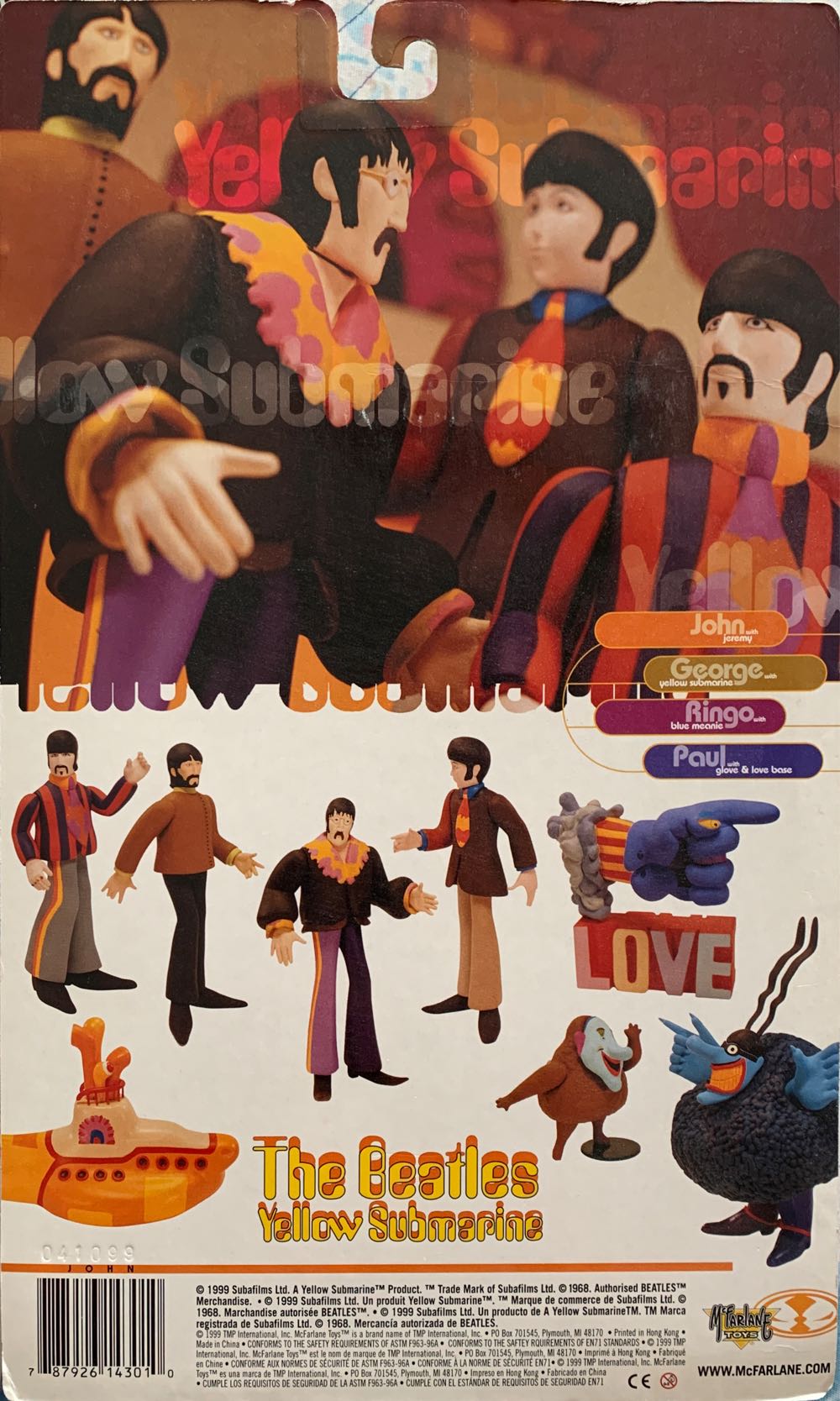 Beatles Yellow Submarine  John - McFarlane Toys (The Beatles Yellow Submarine) action figure collectible [Barcode 787926143010] - Main Image 2