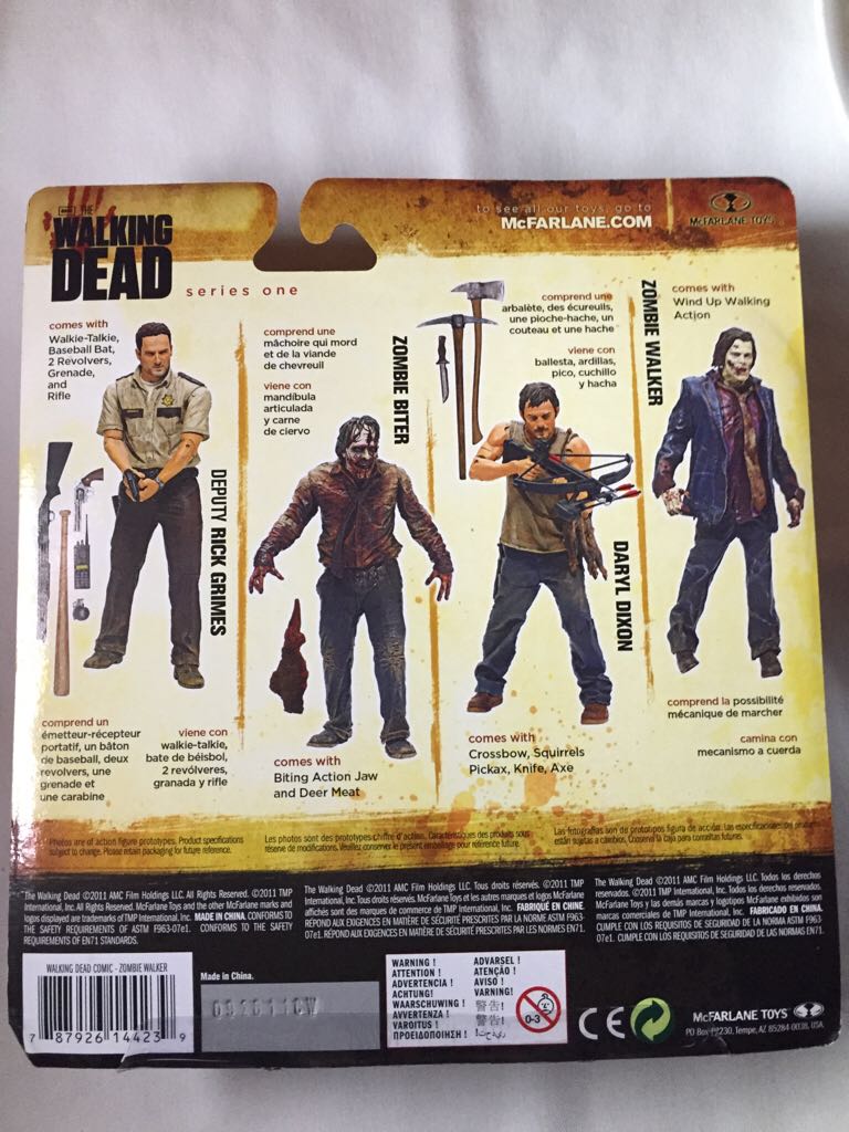 The Walking Dead Series One 5 inch Action Figure - Zombie Walker - McFarlane Toys (TV Series 1) action figure collectible [Barcode 787926144239] - Main Image 2