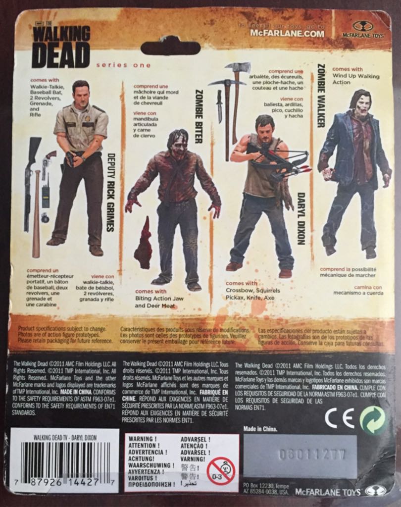 Walking Dead TV Series 1 Small Card: Daryl Dixon - McFarlane Toys (TV Series 1) action figure collectible [Barcode 787926144277] - Main Image 2