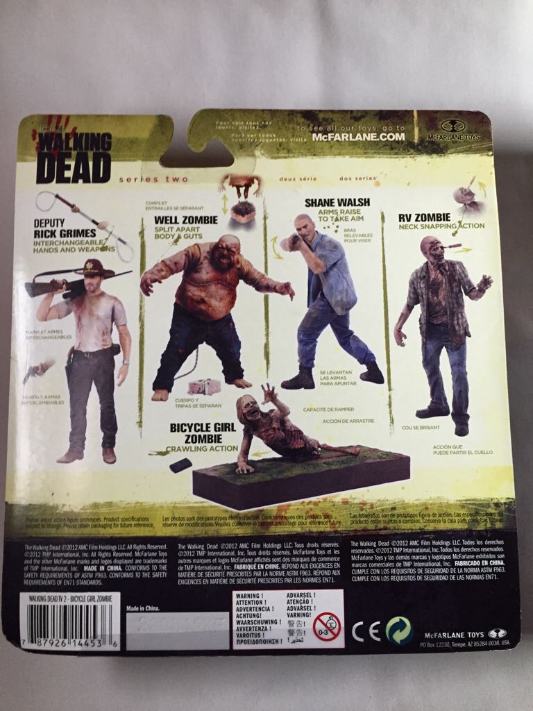 The Walking Dead AMC: Bicycle Girl Zombie, The Walking Dead Series 2 - McFarlane Toys (post-apocalyptic survival horror movie theme) action figure collectible [Barcode 787926144536] - Main Image 2