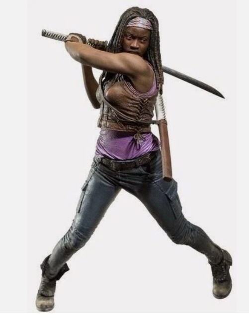 The Walking Dead AMC: Michonne 10 Inch Deluxe, The Walking Dead Series 8 - McFarlane Toys (post-apocalyptic survival horror movie theme) action figure collectible [Barcode 787926144741] - Main Image 3