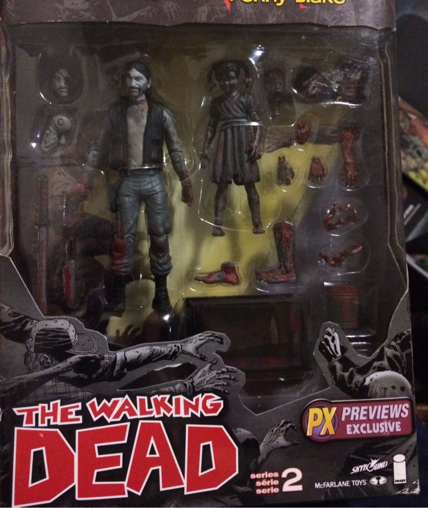 The Governor Phillip Blake-Bloody B&W-Zombie Daughter Penny Blake - McFarlane Toys (Comic Book Series 2) action figure collectible [Barcode 787926144802] - Main Image 1