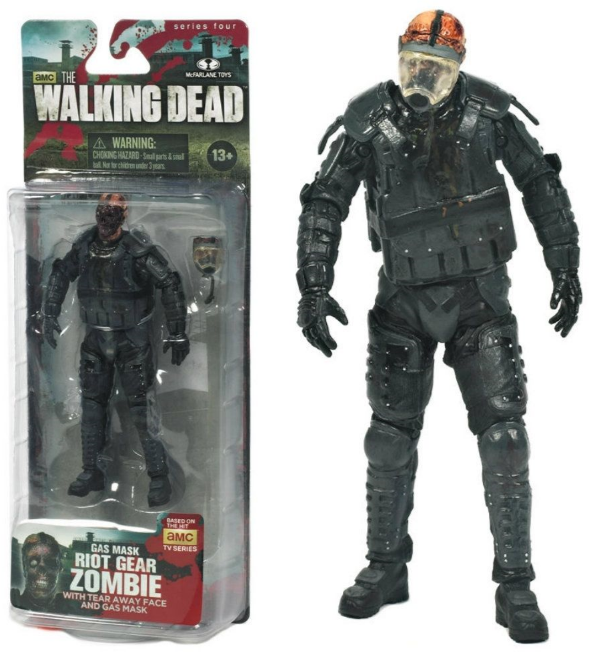 Gas Mask Riot Gear Zombie, The Walking Dead Series 4 - McFarlane Toys (The Walking Dead) action figure collectible [Barcode 787926144956] - Main Image 2
