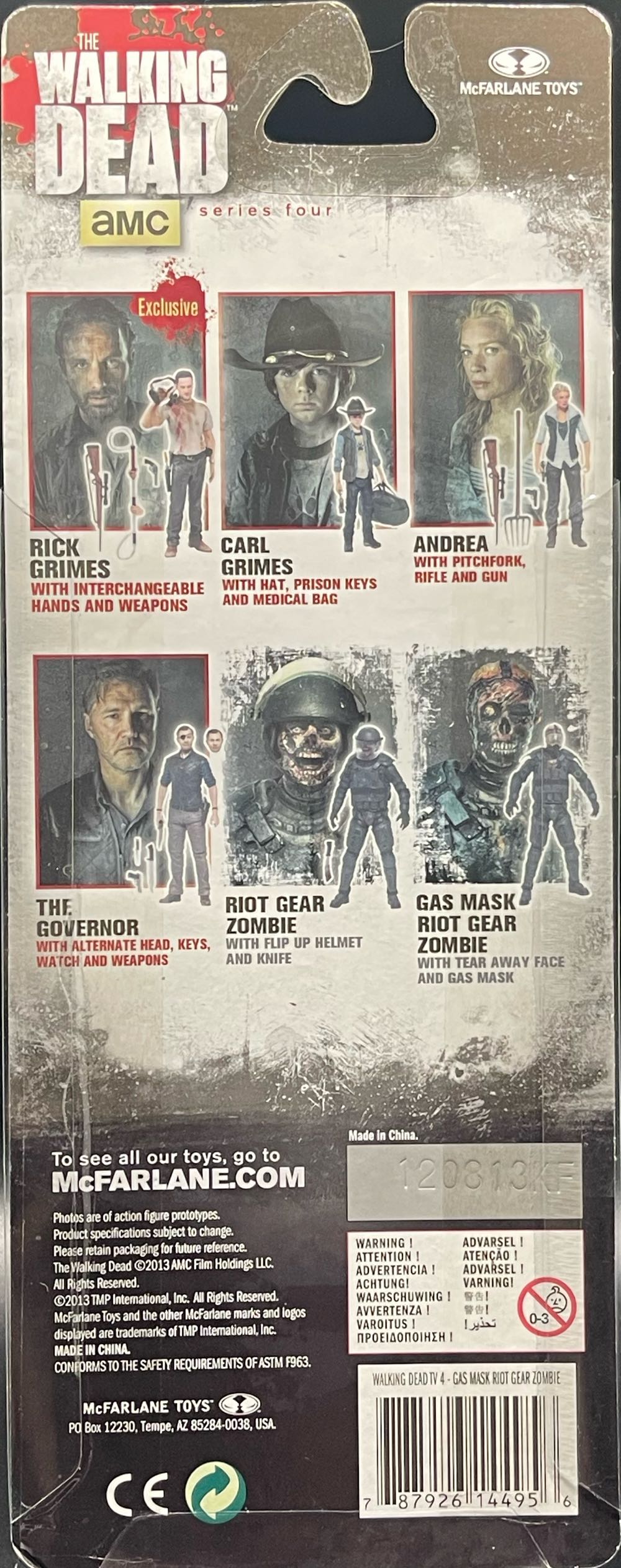 Gas Mask Riot Gear Zombie, The Walking Dead Series 4 - McFarlane Toys (The Walking Dead) action figure collectible [Barcode 787926144956] - Main Image 3