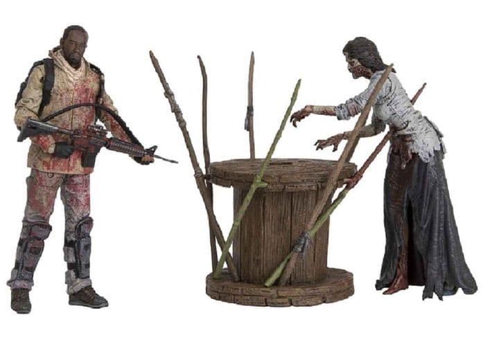 The Walking Dead AMC: Morgan With Impaled Walker Deluxe Box Set Mcfarlane Toys Series 8 - McFarlane Toys (post-apocalyptic survival horror movie theme) action figure collectible [Barcode 787926145151] - Main Image 3