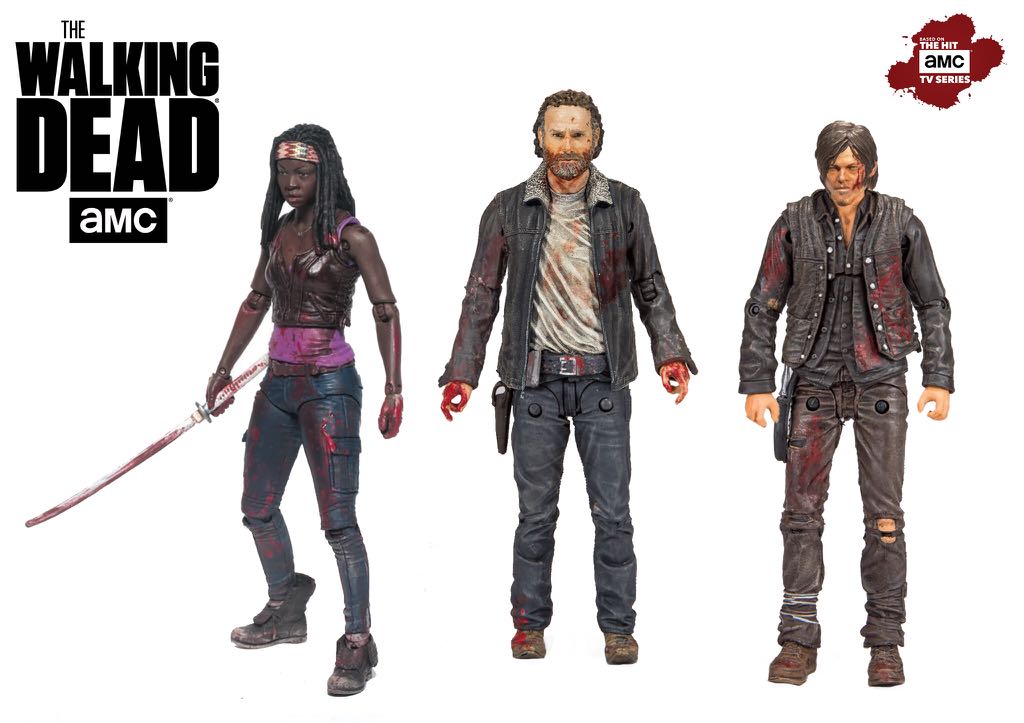 The Walking Dead AMC: Michonne, Rick And Daryl Heroes 3 Pack Limited Edition - McFarlane Toys (post-apocalyptic survival horror movie theme) action figure collectible [Barcode 787926145236] - Main Image 2