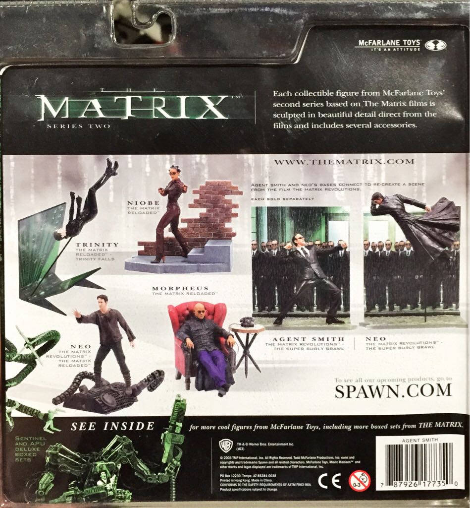 Agent Smith (Matrix Series Two) - McFarlane Toys (The Matrix Revolutions Movie) action figure collectible [Barcode 787926177350] - Main Image 2