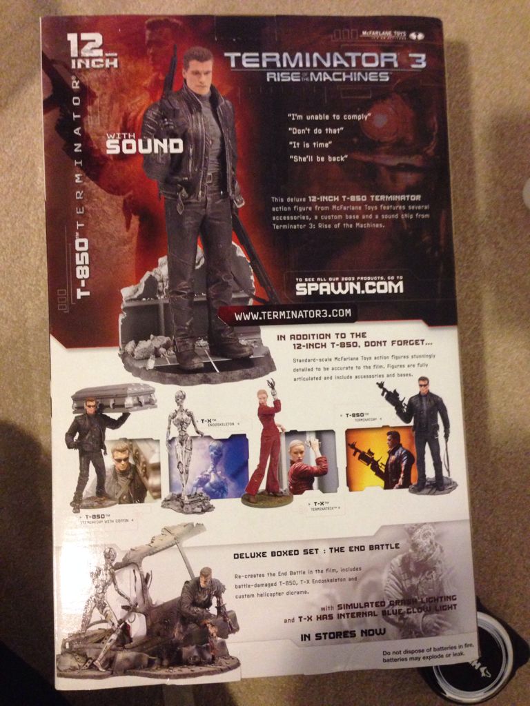 12” T-850 Terminator - McFarlane Toys action figure collectible [Barcode 787926182200] - Main Image 2
