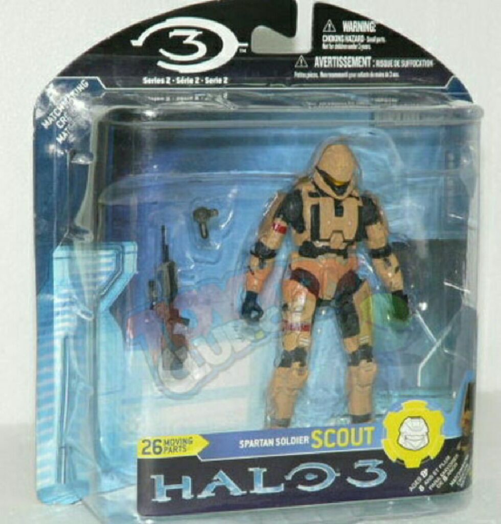 Mcfarlane Halo 3 Spartan Soldier Scout Tan Series 2 McFarlane Action Figure - McFarlane Toys (HALO 3) action figure collectible [Barcode 787926182484] - Main Image 2