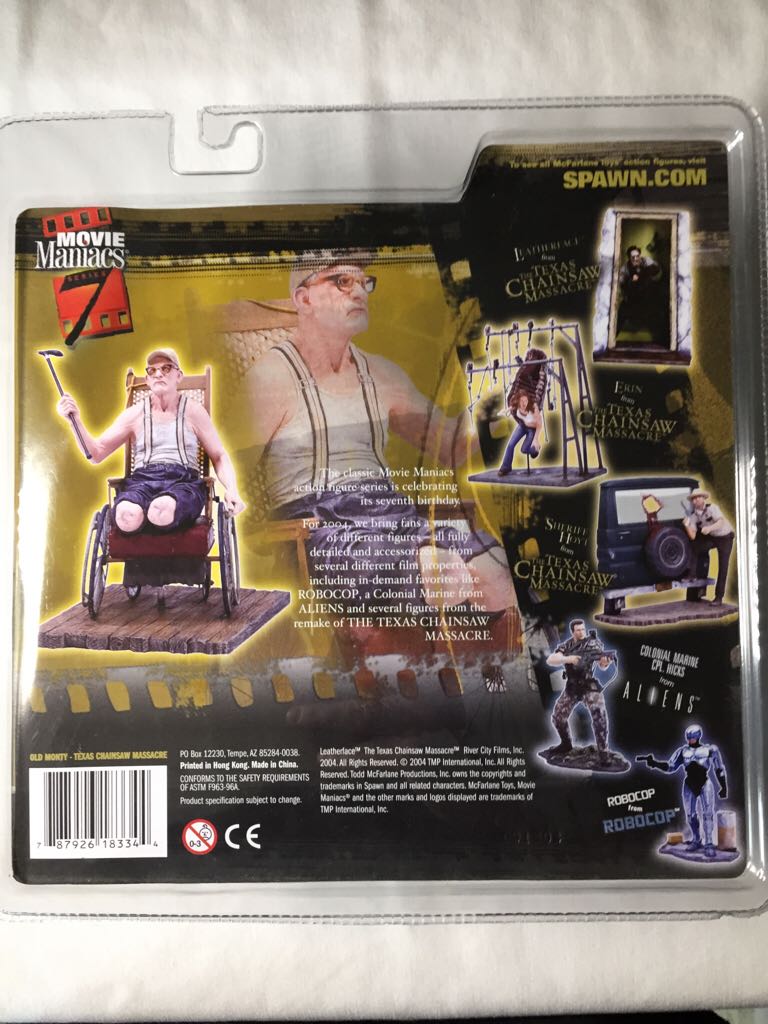 McFarlane Toys Movie Maniacs Series 7 Action Figure Texas Chainsaw Massacre Old Monty - McFarlane Toys (Movie Maniacs Series 7) action figure collectible [Barcode 787926183344] - Main Image 2