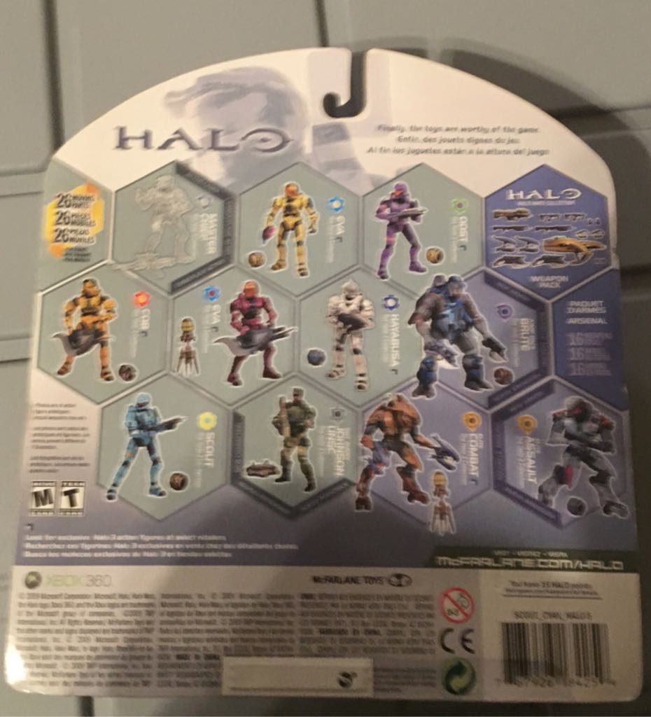 Mcfarlane Halo 3 Spartan Soldier Scout/Cyan - McFarlane Toys (HALO 3) action figure collectible [Barcode 787926184259] - Main Image 2