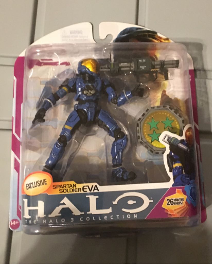 Halo 3 Spartan Soldier Eva / Blue Exclusive - McFarlane Toys (HALO 3) action figure collectible [Barcode 787926184686] - Main Image 1