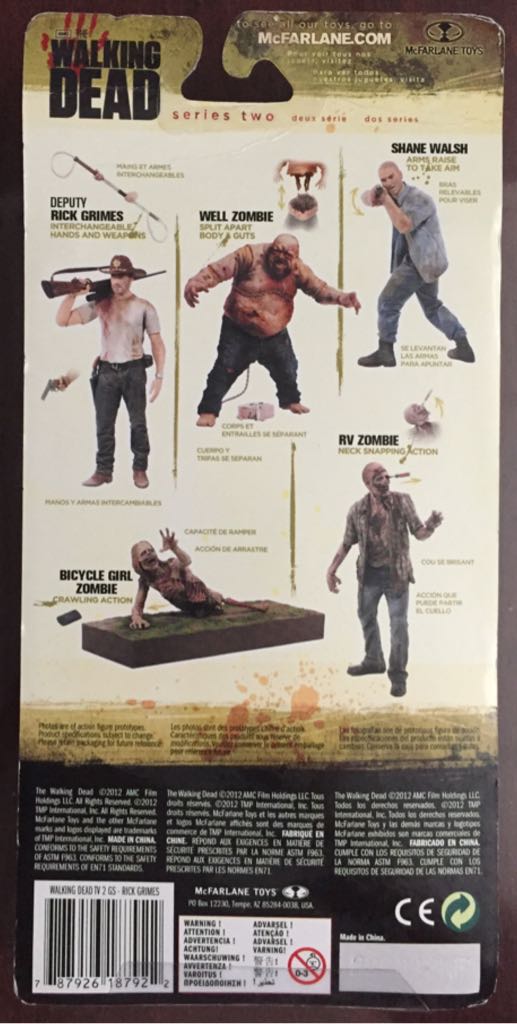 Walking Dead TV Series 2 Long Card: Deputy Rick Grimes - McFarlane Toys (TV Series 2) action figure collectible [Barcode 787926187922] - Main Image 2