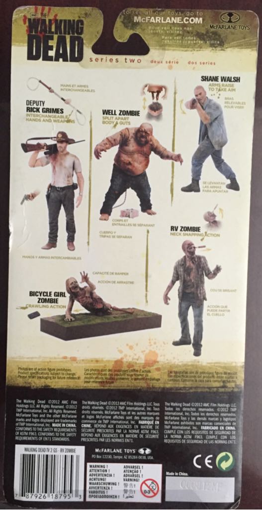 Walking Dead TV Series 2 Long Card: RV Zombie - McFarlane Toys (TV Series 2) action figure collectible [Barcode 787926187953] - Main Image 2