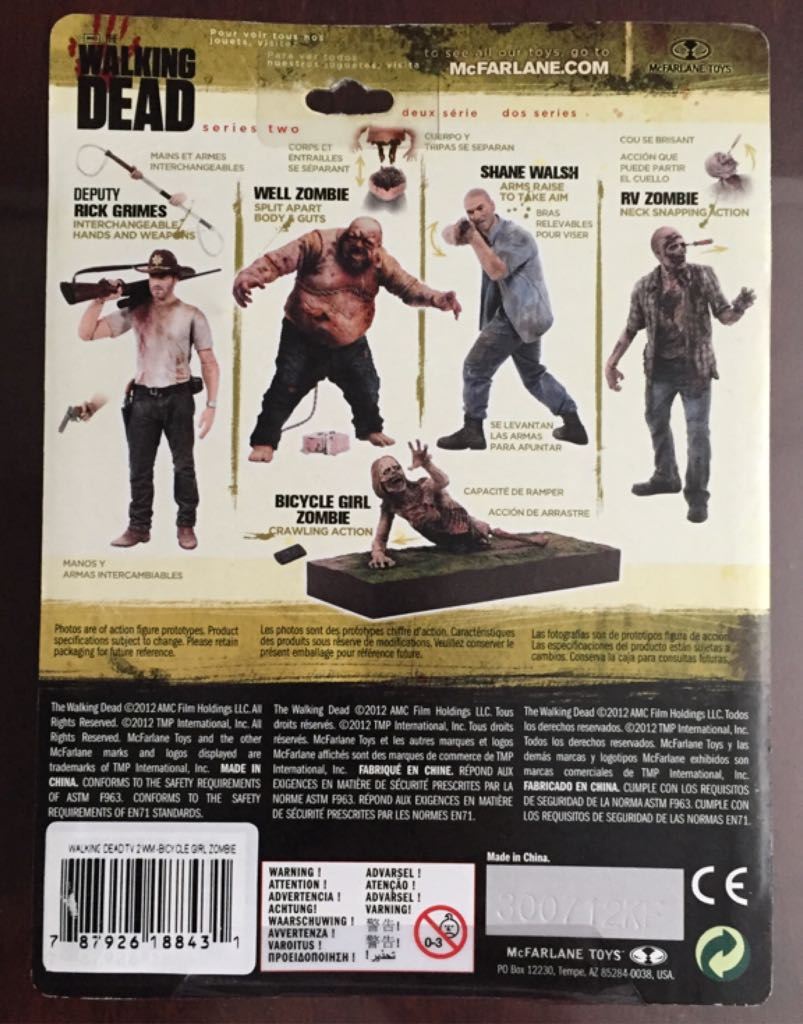 The Walking Dead TV Series 2- Bicycle Girl Zombie Action Figure - McFarlane Toys (TV Series 2) action figure collectible [Barcode 787926188431] - Main Image 2