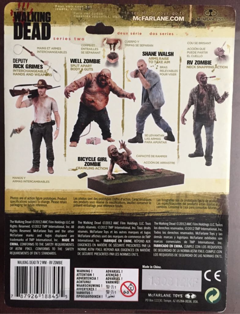 Walking Dead TV Series 2 Small Card: RV Zombie - McFarlane Toys (TV Series 2) action figure collectible [Barcode 787926188455] - Main Image 2