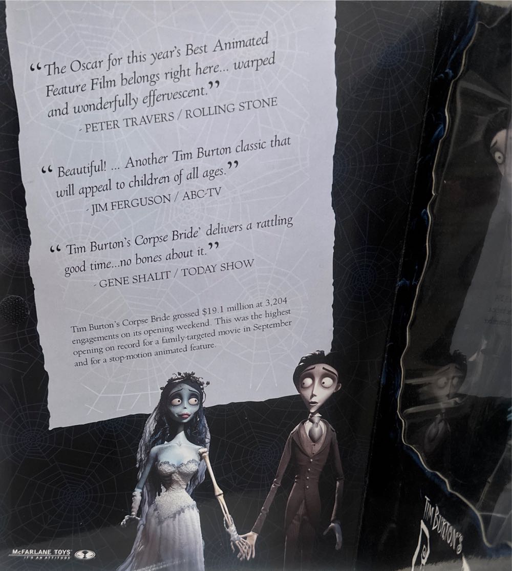 TIM BURTON’S CORPSE BRIDE & VICTOR 7” COMMEMORATED 2 PACK FIGURES - Mcfarlene Toys action figure collectible [Barcode 787926614800] - Main Image 3