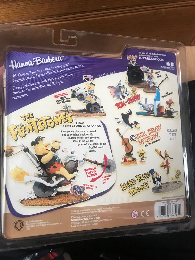 Fred Flintstone On Chopper  (Hanna Barbera Collection) action figure collectible [Barcode 787926660012] - Main Image 2