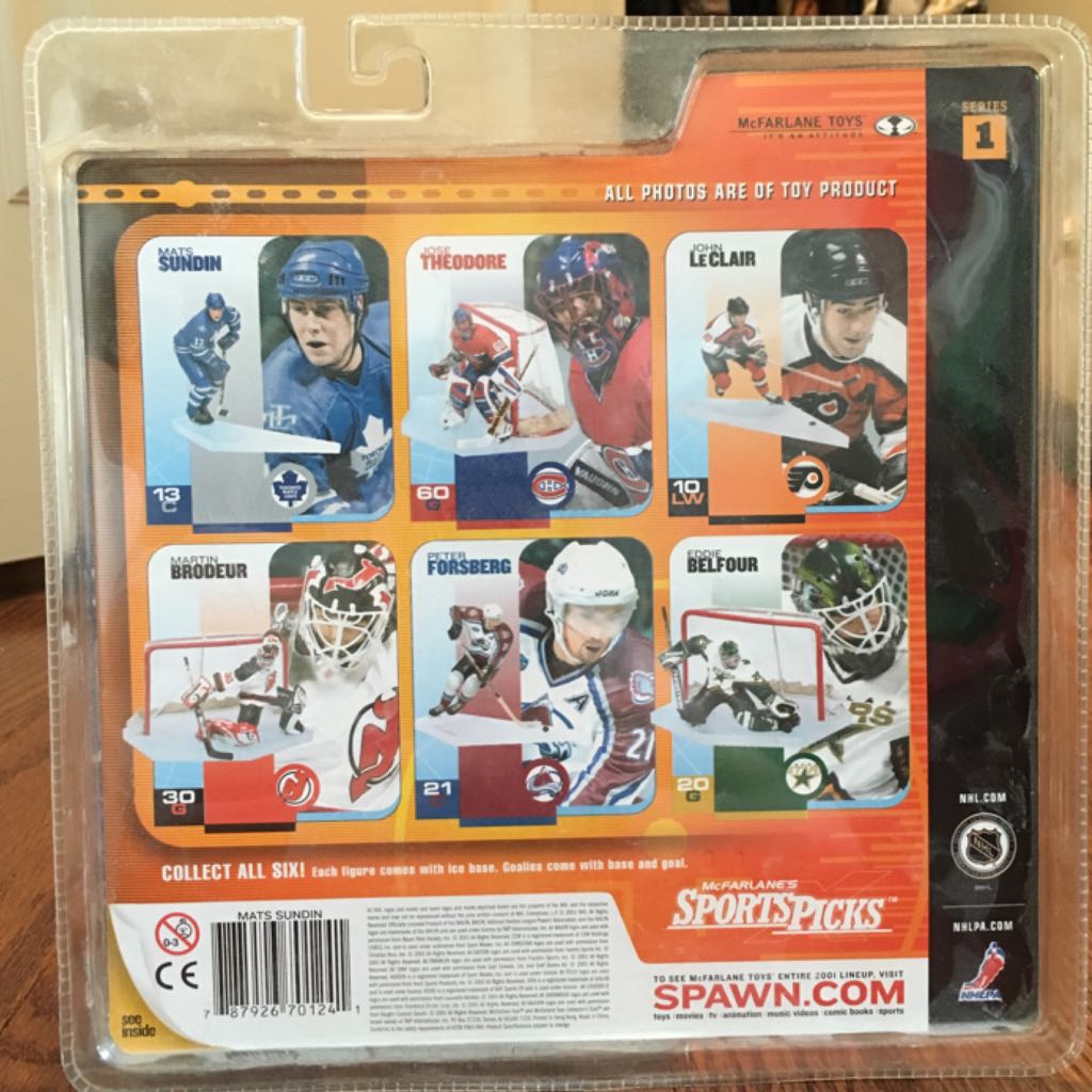 Mats Sundin: Series 1 - McFarlane Toys (Series 1) action figure collectible [Barcode 787926701241] - Main Image 2