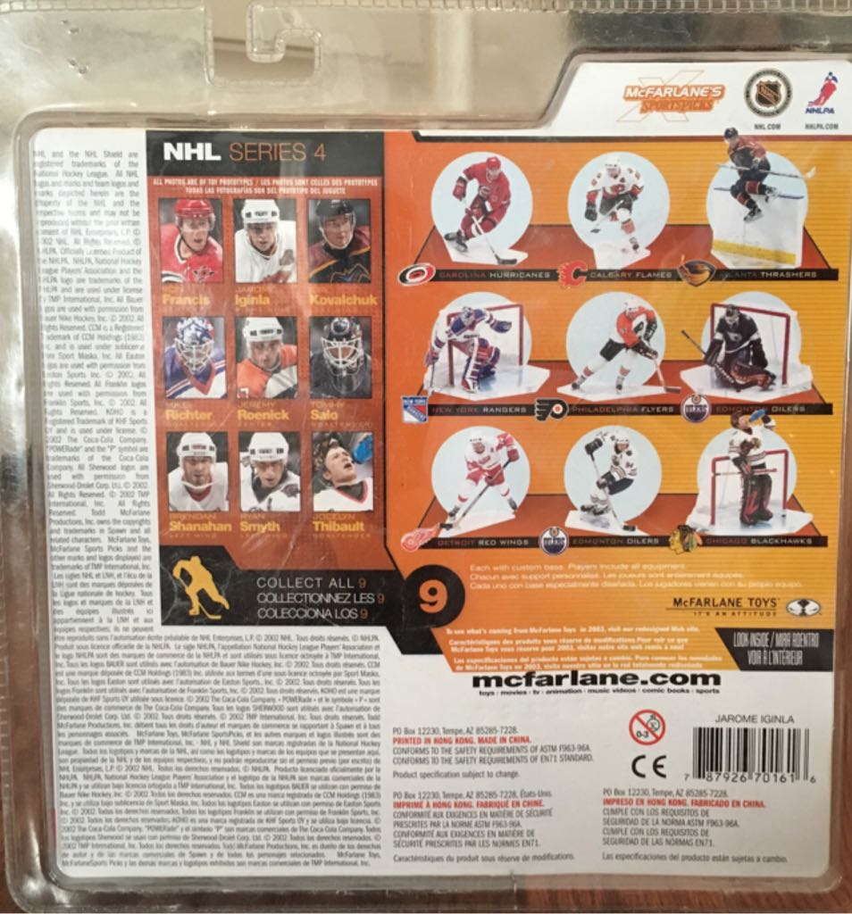 Jarome Iginla - McFarlane Toys (Series 4) action figure collectible [Barcode 787926701616] - Main Image 2