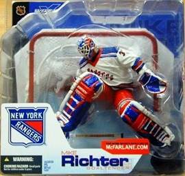 McFarlane Toys NHL Sports Series 4 Action Figures Mike Richter (New York Rangers) White Jersey - McFarlane (New York Rangers) action figure collectible [Barcode 787926701623] - Main Image 2